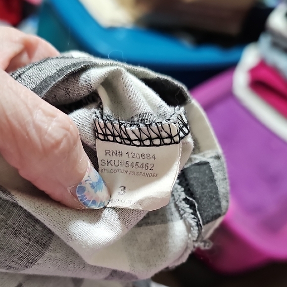 Torrid Black and White Plaid Short Sleeve Top. Size 3. - Picture 3 of 3